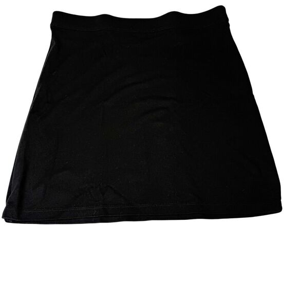 Basic Black Bodycon Mini Skirt – Stretchy Pull-On Skirt Size Small - Picture 1 of 4